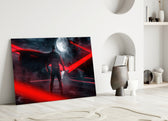 Batman Knightmare artwork styled in a creative loft interior
