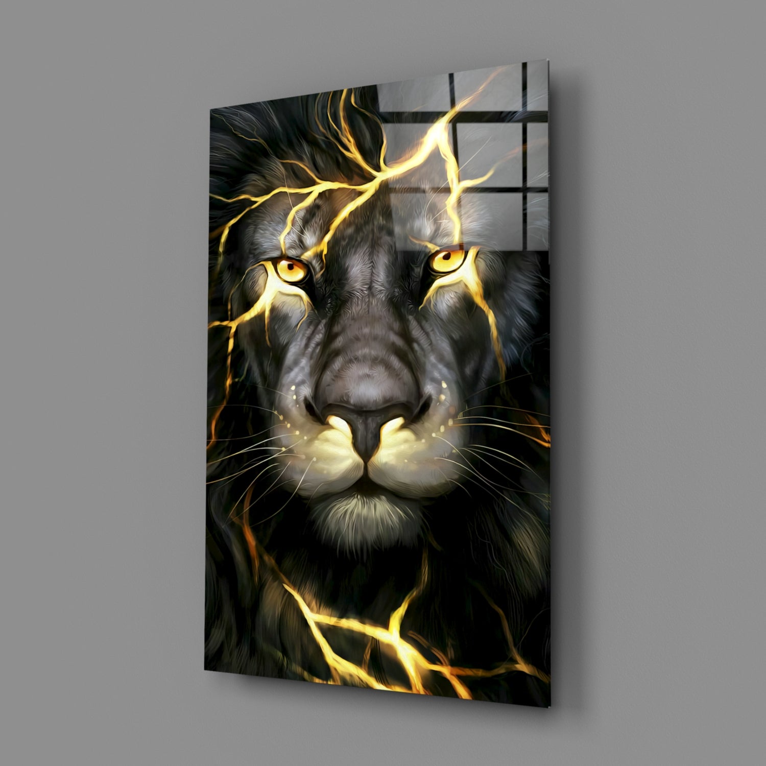 Lion Glass Wall Art.