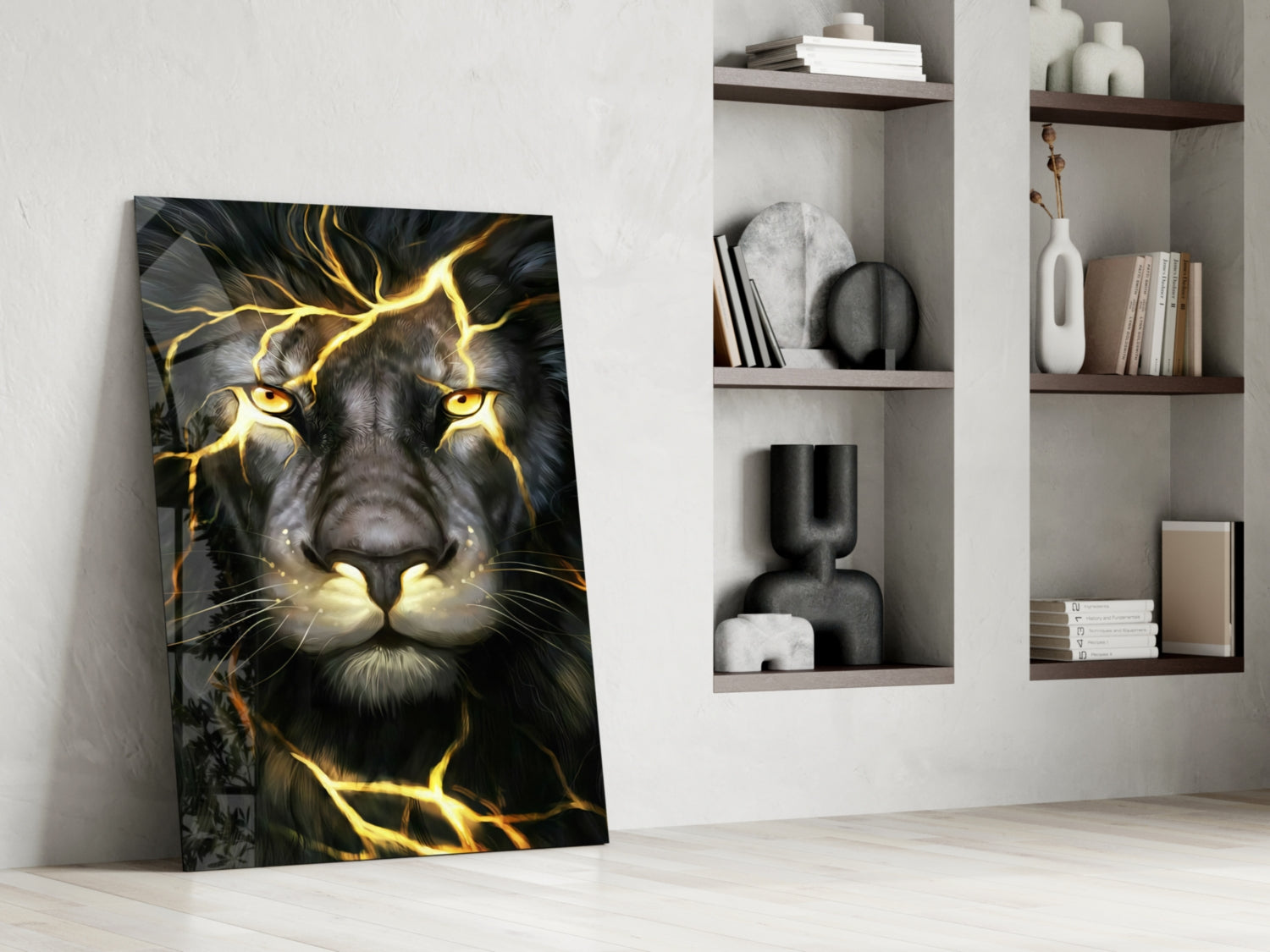Lion Glass Wall Art.