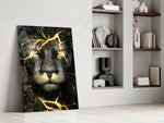 Cinematic artwork in a moody bedroom interior