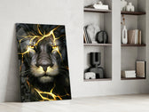 Cinematic artwork in a moody bedroom interior