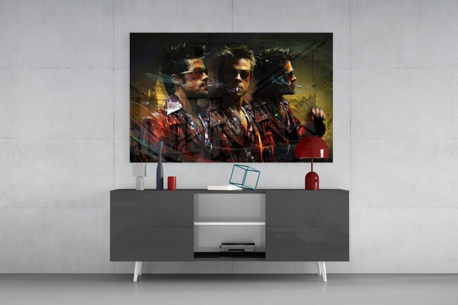 Fight Club-Tyler Durden Glass Wall Art.