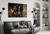 Cult-cinema glass print bringing Fight-Club edge to a teen's bedroom