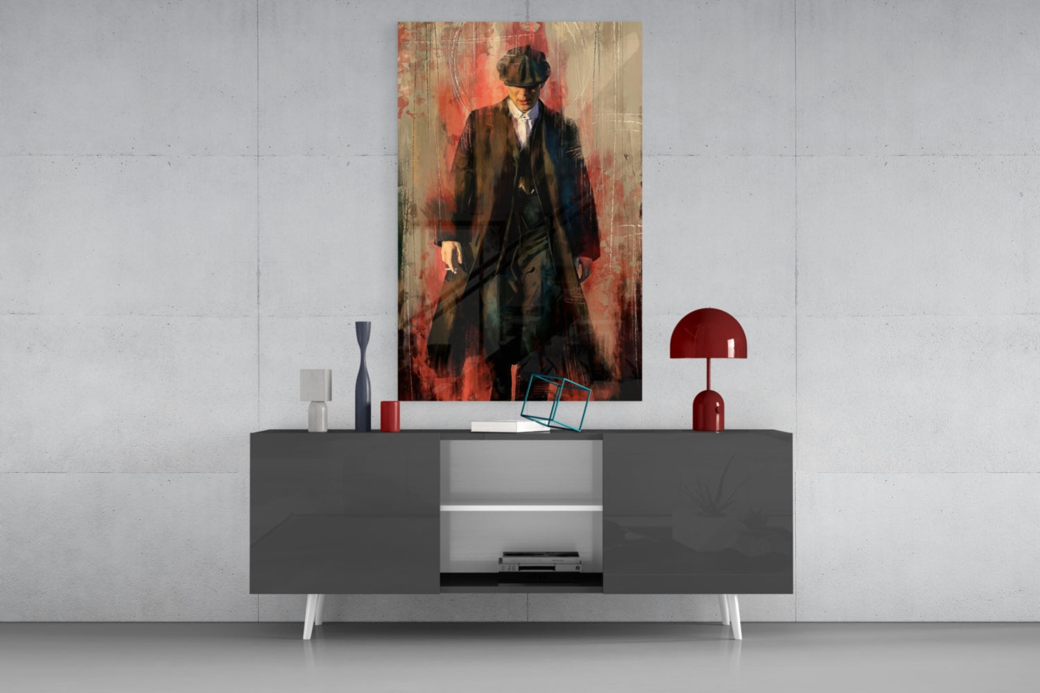Peaky Blinders-Thomas Shelby Glass Wall Art.
