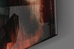 Peaky Blinders Tommy Shelby Walk glass wall art catching light to reveal its painted grunge