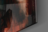 Peaky Blinders Tommy Shelby Walk glass wall art catching light to reveal its painted grunge