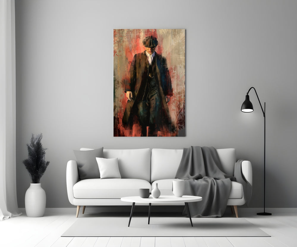 Tommy Shelby Walk artwork styled in a creative loft interior