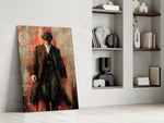 Cinematic artwork in a gentleman's office interior