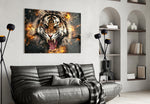 Wildlife glass print bringing fierce edge to a teen's bedroom