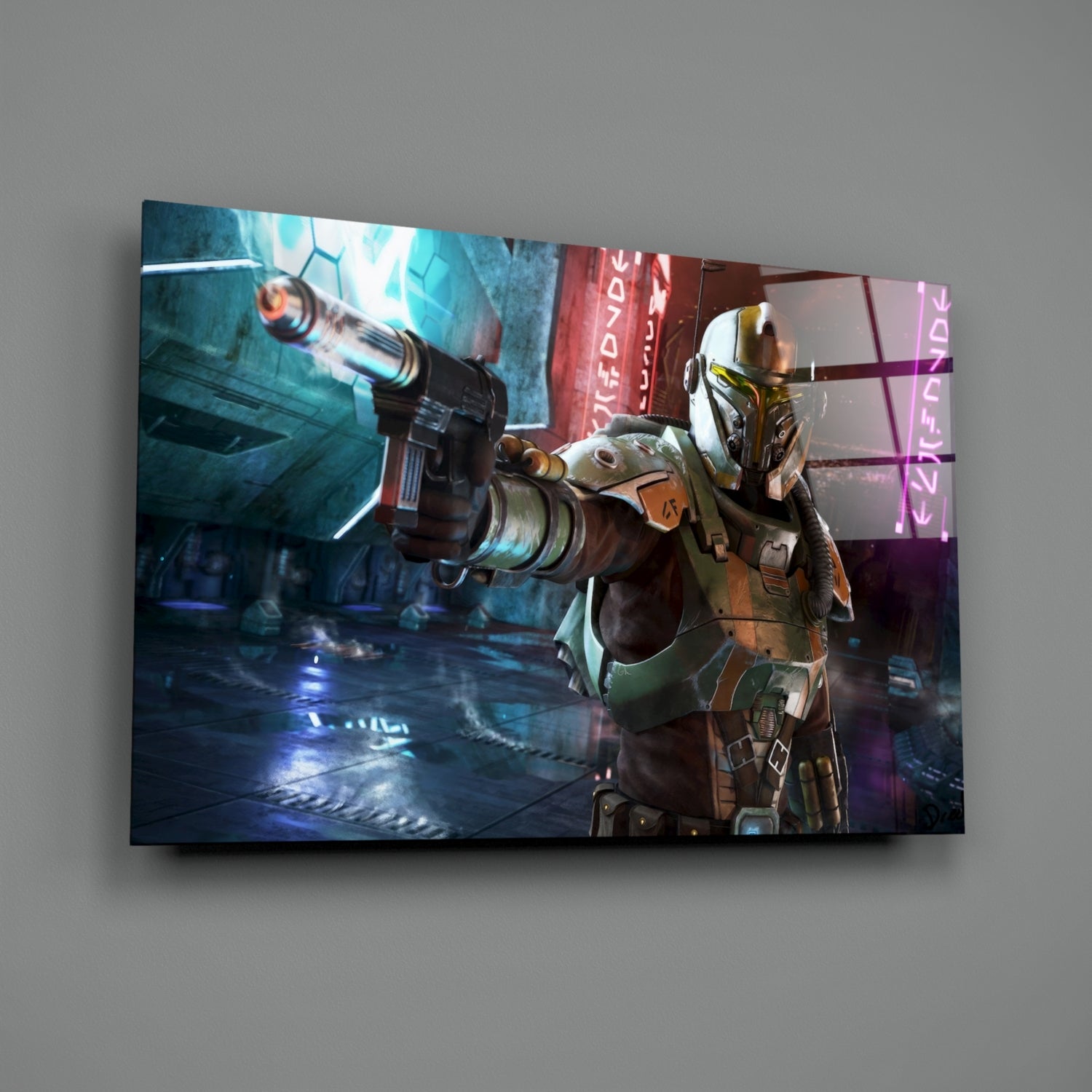 Mandalorian - Old Republic Glass Wall Art.
