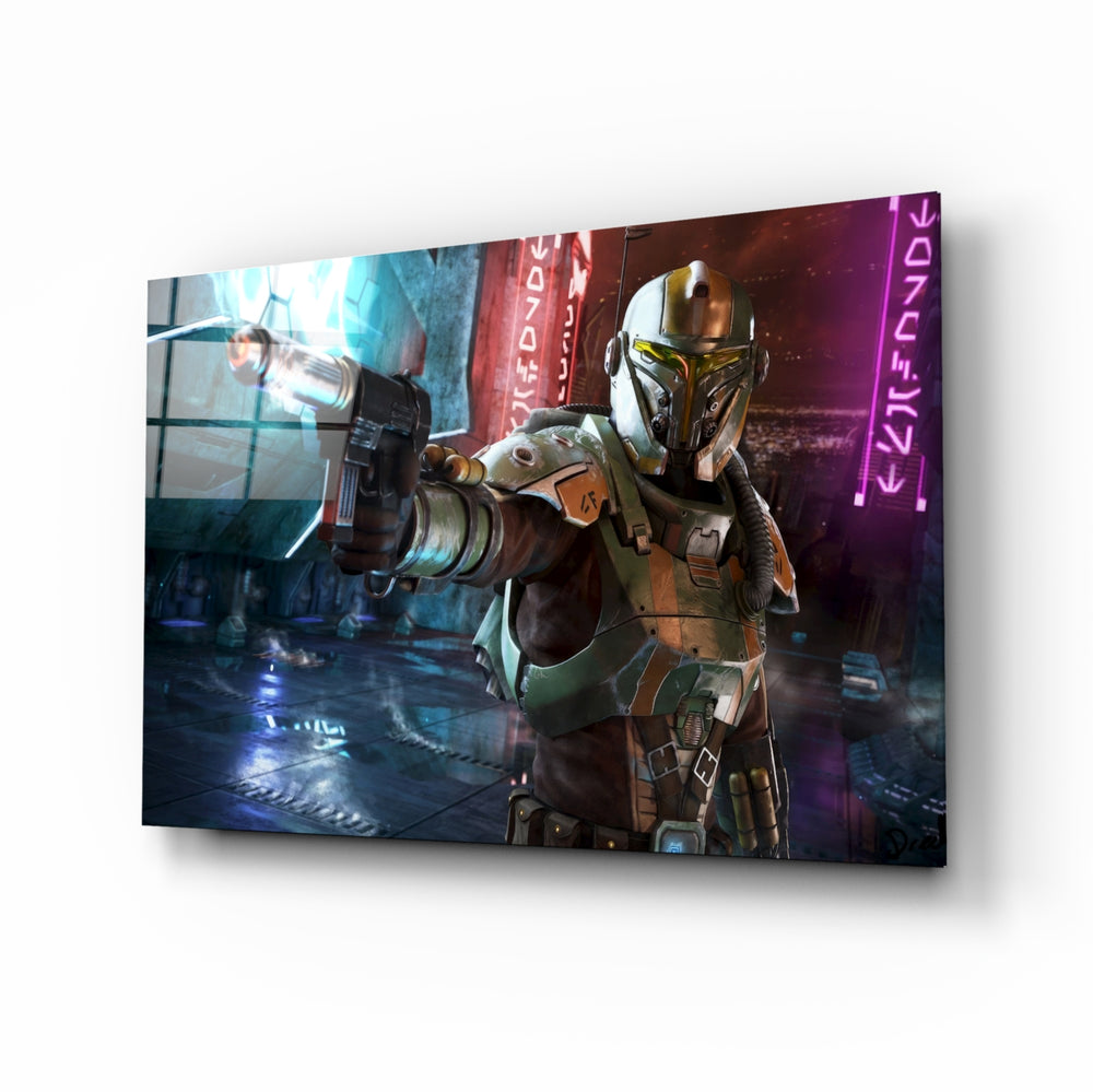 Star Wars tribute panel anchoring a man cave wall