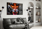 Wildlife glass print bringing fierce edge to a teen's bedroom
