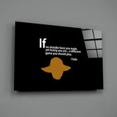 Star Wars tribute panel anchoring a home office wall