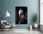 DC glass print bringing Joker-cinema edge to a teen's bedroom