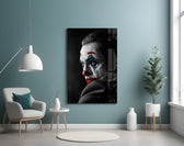 DC glass print bringing Joker-cinema edge to a teen's bedroom