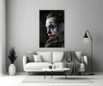 Joker Happy Face artwork styled in a creative loft interior