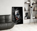 DC panel against a moody dark-painted accent wall