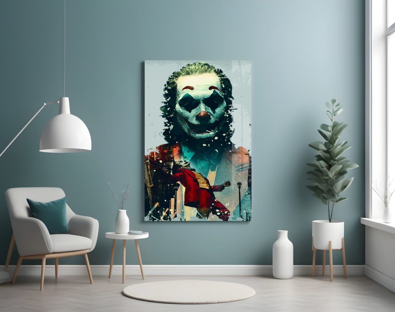 Joker Glass Wall Art.