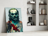 Cinematic artwork in a moody bedroom interior