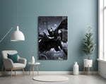 DC glass print bringing Arkham edge to a teen's bedroom