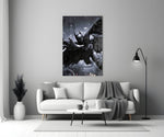 Batman Arkham Leap artwork styled in a creative loft interior
