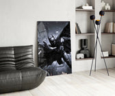 DC panel against a moody dark-painted accent wall