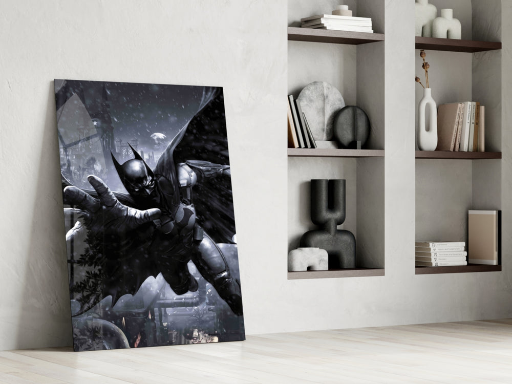 Cinematic artwork in a moody bedroom interior