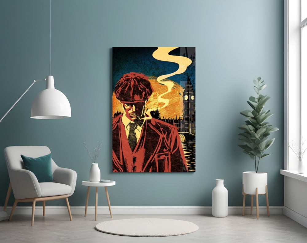 Period-drama glass print bringing Shelby edge to a study