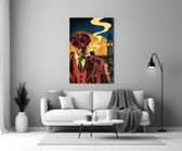 Peaky Blinders London artwork styled in a creative loft interior