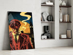 Cinematic artwork in a gentleman's office interior