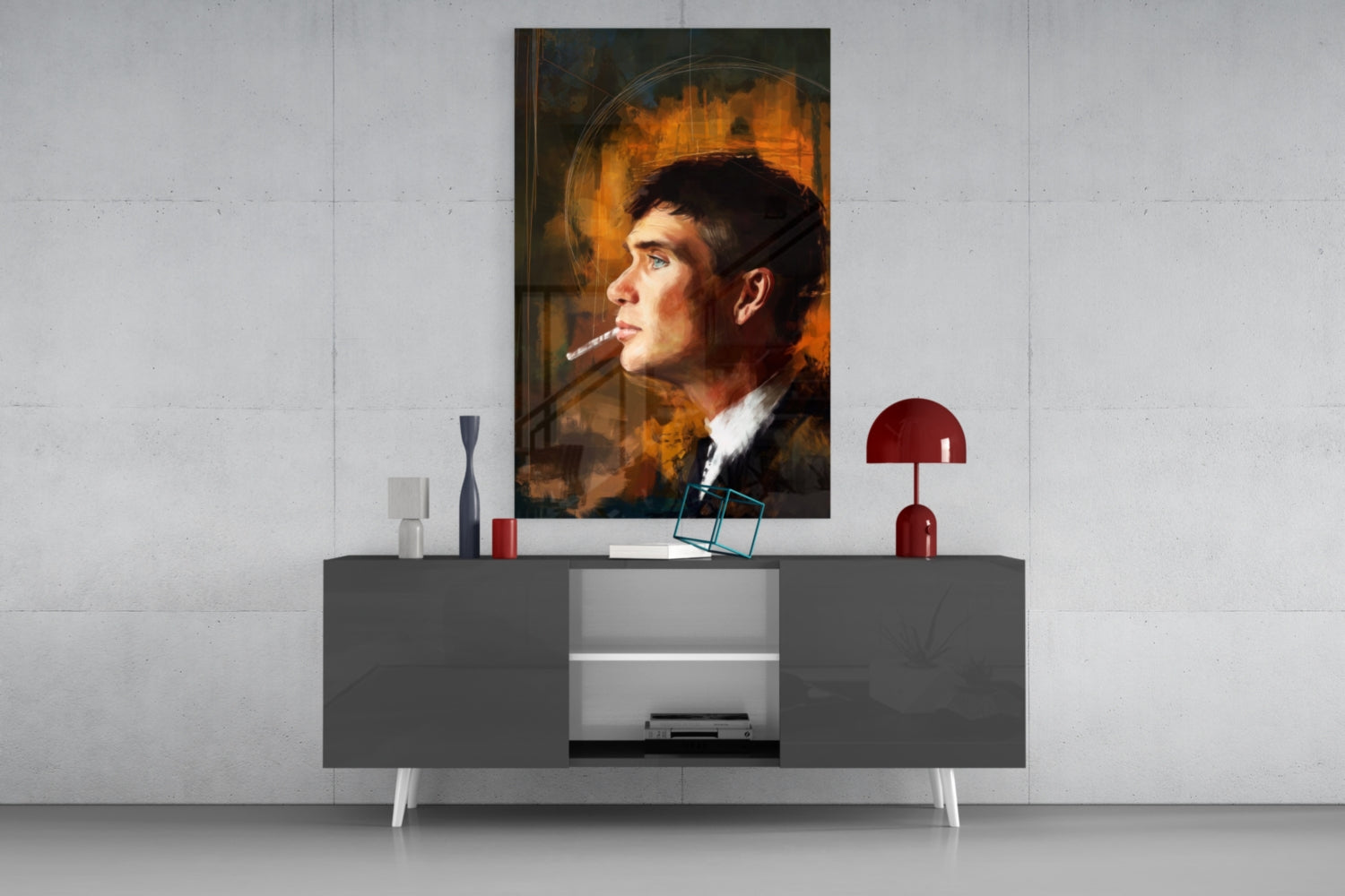 Peaky Blinders-Thomas Shelby Glass Wall Art.