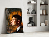 Cinematic artwork in a gentleman's office interior