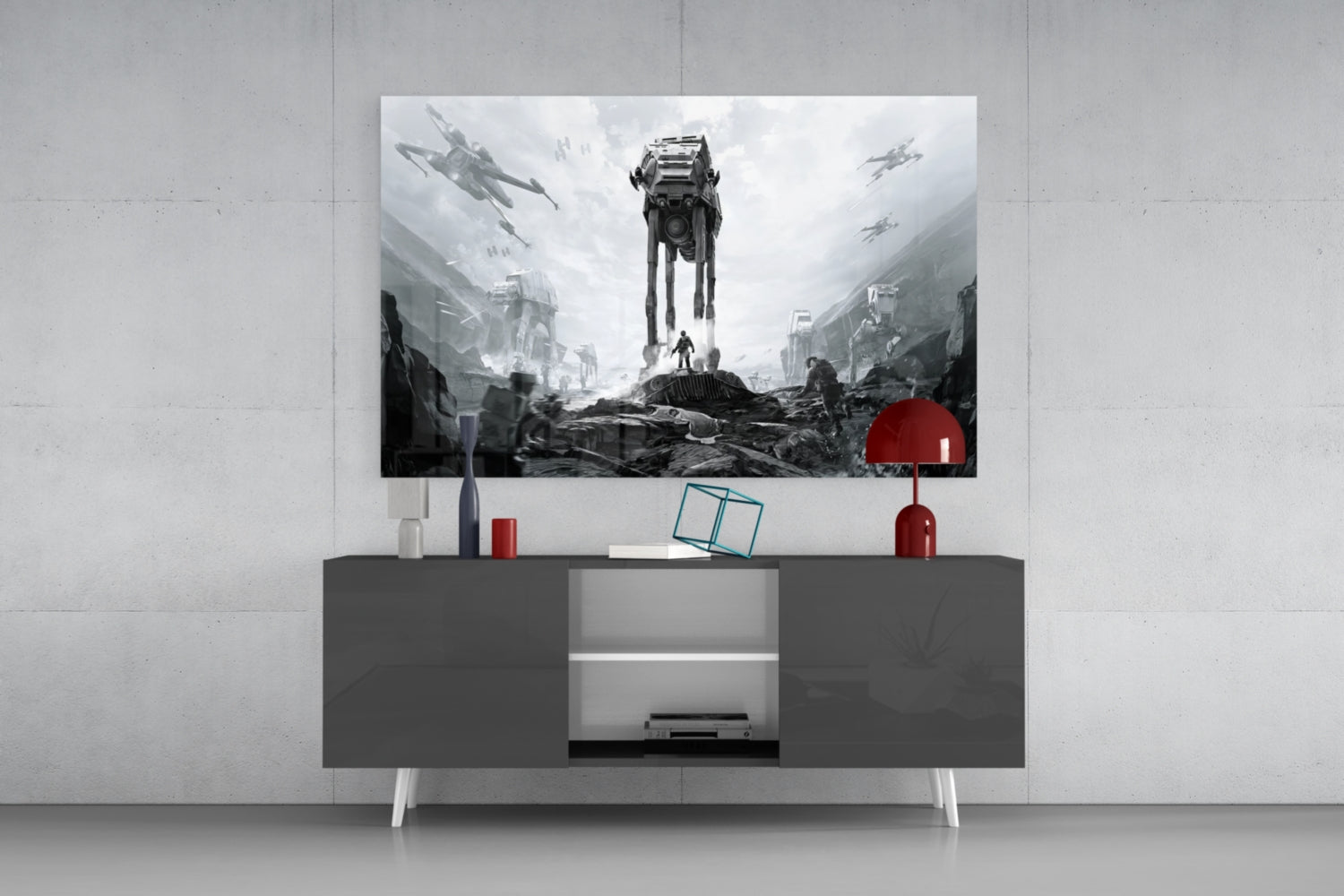 Star Wars Battlefront Glass Wall Art.