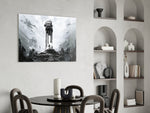 Star Wars glass print bringing concept-art edge to a teen's bedroom