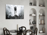 Star Wars glass print bringing concept-art edge to a teen's bedroom