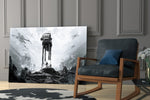 Star Wars yatay panel against a moody dark-painted accent wall