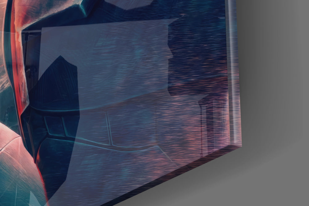 Cinematic artwork in a Star-Wars-leaning home interior