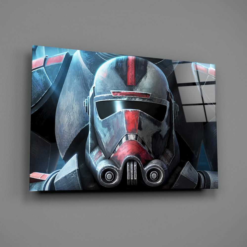 Star Wars tribute panel anchoring a man cave wall