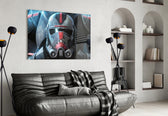 Bad Batch Helmet artwork styled in a gaming room interior