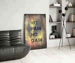 Typography panel against a moody dark-painted accent wall