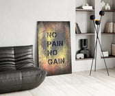 Typography panel against a moody dark-painted accent wall
