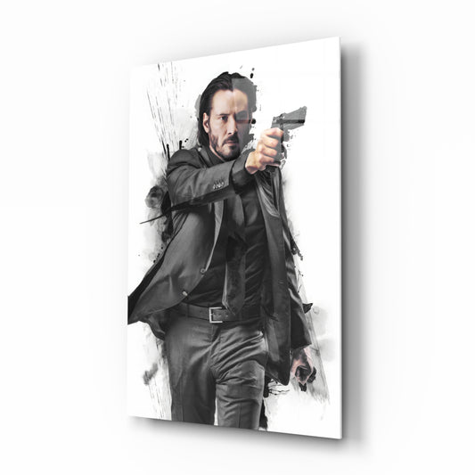 Stoic Action Star Glass Wall Art