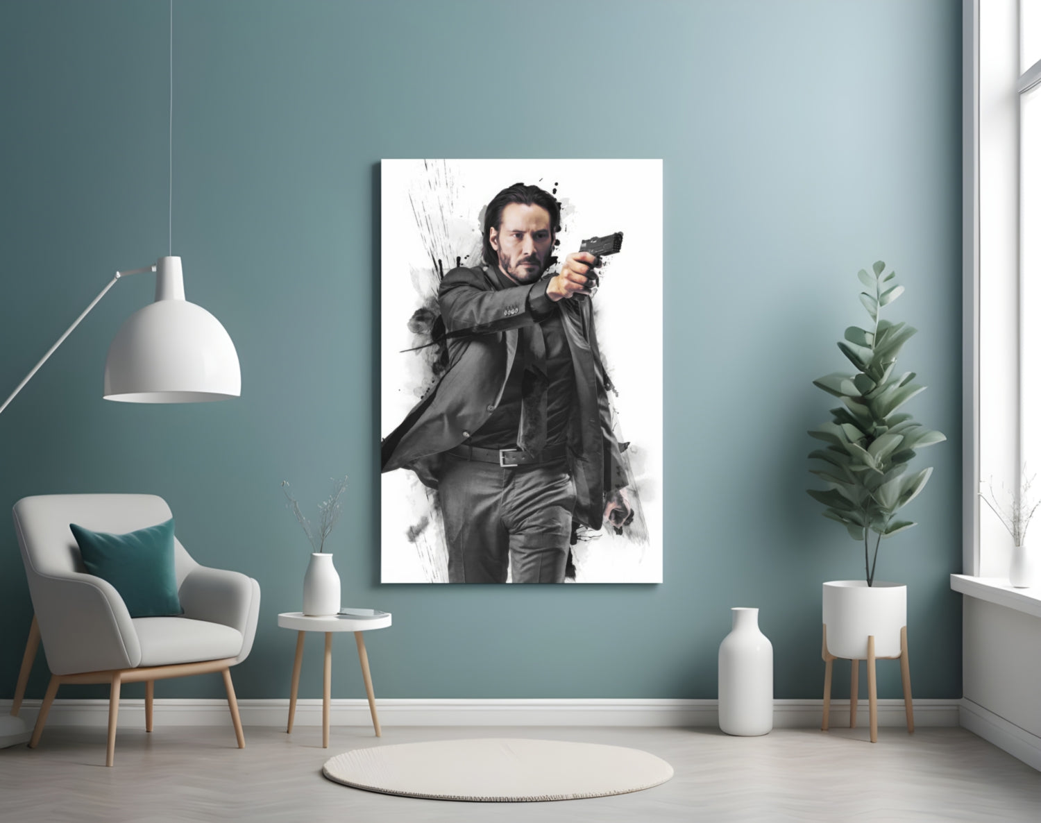 Keanu Reeves Glass Wall Art.
