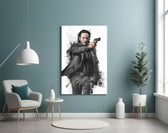 John Wick artwork styled in a creative loft interior