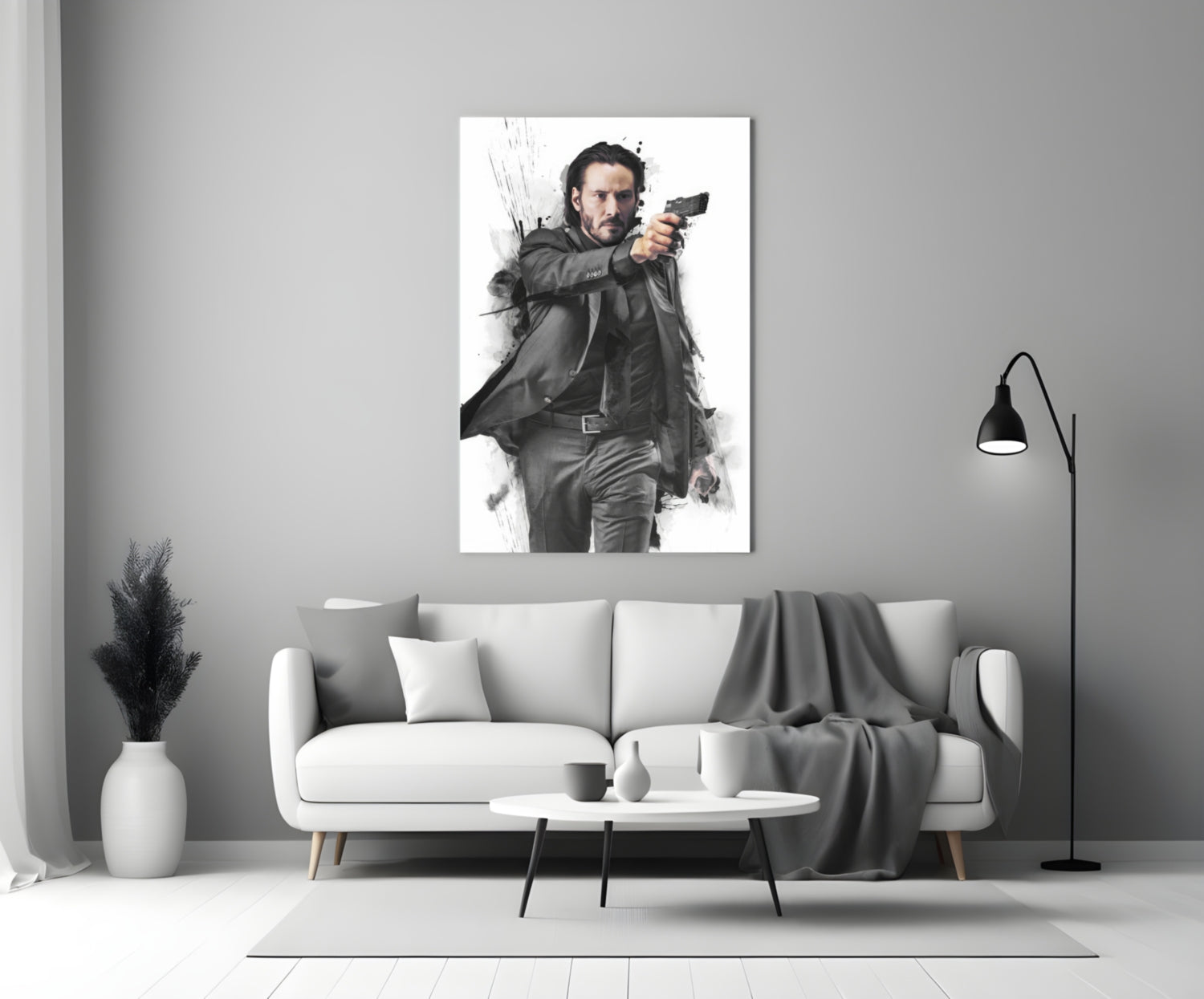 Keanu Reeves Glass Wall Art.