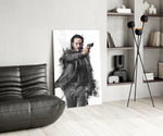 Action glass print bringing Keanu edge to a teen's bedroom
