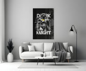 Dark Knight Comic artwork styled in a creative loft interior