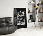 DC panel against a moody dark-painted accent wall
