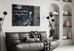 Batman Quote artwork styled in a creative loft interior