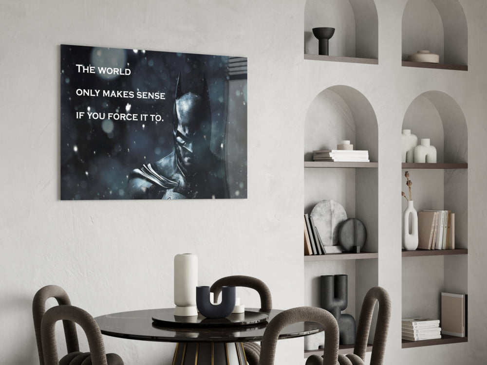 DC glass print bringing motivational edge to a study
